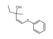 (Z)-3-methyl-1-(phenylthio)pent-1-en-3-ol Structure
