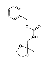 benzyl (2-methyl-1,3-dioxolan-2-yl)methylcarbamate结构式