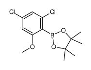 2-(2,4-dichloro-6-methoxyphenyl)-4,4,5,5-tetramethyl-1,3,2-dioxaborolane结构式