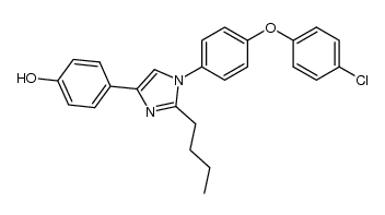 4-{1-[4-(4-chlorophenoxy)phenyl]-2-(1-butyl)-1H-imidazol-4-yl}phenol结构式