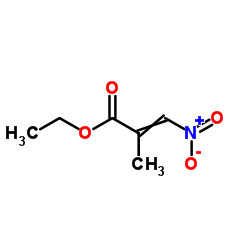 Ethyl 2-methyl-3-nitroacrylate结构式