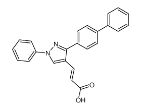 3-(3-联苯-4-基-1-苯基-1H-吡唑)-丙烯酸结构式