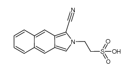 2-(1-cyano-2H-benzo[f]isoindol-2-yl)ethanesulfonic acid Structure