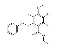 ethyl 2-benzyloxy-5-chloro-4-methoxy-3,6-dimethylbenzoate Structure