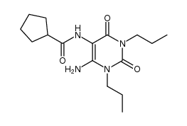 Cyclopentanecarboxamide,N-(6-amino-1,2,3,4-tetrahydro-2,4-dioxo-1,3-dipropyl-5-pyrimidinyl)-结构式