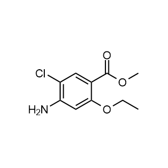 4-氨基-5-氯-2-乙氧基苯甲酸甲酯结构式