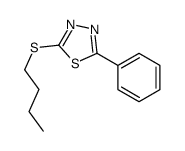 2-butylsulfanyl-5-phenyl-1,3,4-thiadiazole结构式