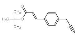 (E)-3-(4-(氰甲基)苯基)丙烯酸叔丁酯结构式