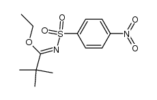 ethyl N-(4-nitrophenyl)sulfonylpivalimidate结构式