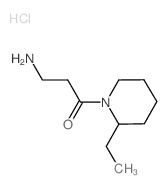 3-Amino-1-(2-ethyl-1-piperidinyl)-1-propanone hydrochloride Structure