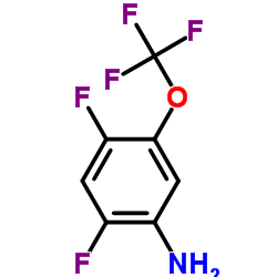2,4-二氟-5-三氟甲氧基苯胺结构式