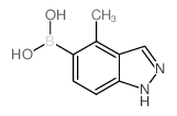 4-甲基-1H-吲唑-5-基-5-硼酸结构式