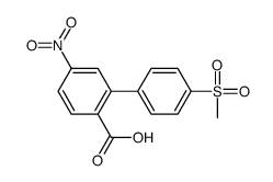 2-(4-methylsulfonylphenyl)-4-nitrobenzoic acid结构式