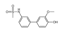 N-[3-(4-hydroxy-3-methoxyphenyl)phenyl]methanesulfonamide结构式