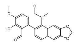 2-(2-formyl-3-hydroxy-4-methoxyphenyl)-1-(N-methylformamido)-6,7-methylenedioxynaphthalene结构式