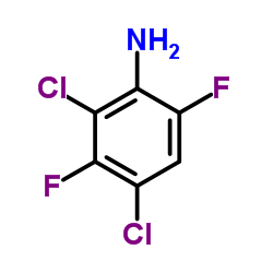 2,4-二氯-3,6-二氟苯胺结构式