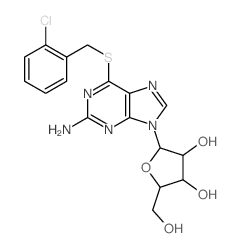 Guanosine,6-S-[(2-chlorophenyl)methyl]-6-thio- (9CI)结构式