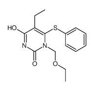 5-ethyl-1-ethoxymethyl-6-(phenylthio)uracil Structure