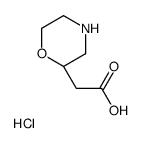 (S)-2-(morpholin-2-yl)acetic acid hydrochloride Structure