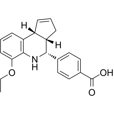 4-[(3aS,4R,9bR)-6-ethoxy-3a,4,5,9b-tetrahydro-3H-cyclopenta[c]quinolin-4-yl]benzoic acid结构式