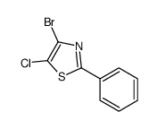 4-Bromo-5-chloro-2-phenyl-1,3-thiazole结构式