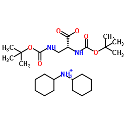 (R)-2,4-双[[叔丁氧羰基]氨基]丁酸盐酸盐结构式