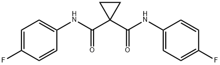 N,N’-Bis(4-fluorophenyl)cyclopropane-1,1-dicarboxamide Structure