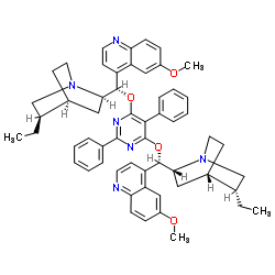 氢化奎宁-2,5-二苯基-4,6- 嘧啶二甲醚结构式