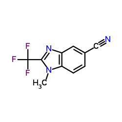 1-Methyl-2-(trifluoromethyl)-1H-benzimidazole-5-carbonitrile Structure