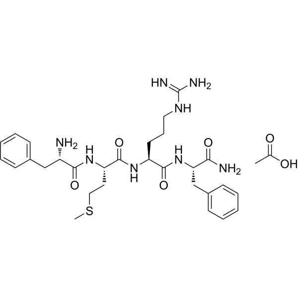 H-Phe-Met-Arg-Phe-NH2 acetate salt Structure