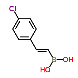 反式-2-(4-氯苯)乙烯硼酸结构式