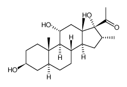 3beta,11alpha,17-trihydroxy-16alpha-methyl-5alpha-pregnan-20-one Structure