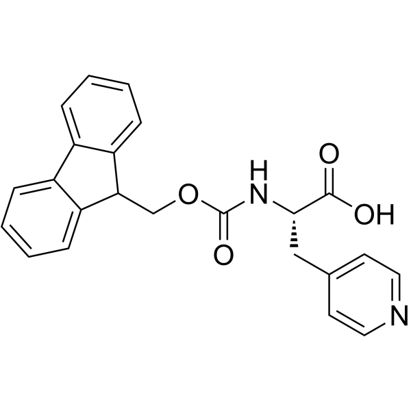 Fmoc-3-(4-吡啶基)-L-丙氨酸结构式
