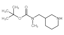 tert-Butyl methyl(piperidin-3-ylmethyl)-carbamate Structure