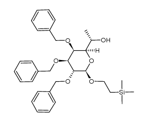 2-(trimethylsilyl)ethyl 2,3,4-tri-O-benzyl-7-deoxy-α-L-glycero-D-galacto-heptopyranoside Structure