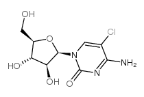 5-氯-1-(β-D-阿拉伯呋喃糖基)胞苷结构式