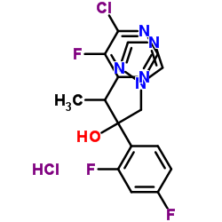 3-(6-氯-5-氟嘧啶-4-基)-2-(2,4-二氟苯基)-1-(1H-1,2,4-三唑-1-基)-2-丁醇盐酸盐结构式