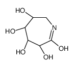 (3R,4S,5S,6R)-3,4,5,6-tetrahydroxyazepan-2-one Structure