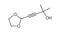 3-Butyn-2-ol,4-(1,3-dioxolan-2-yl)-2-methyl- Structure