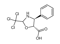 (4S,5R)-4-phenyl-2-trichloromethyl-1,3-oxazolidine-5-carboxylic acid Structure