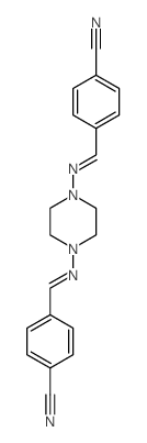 4-[[4-[(4-cyanophenyl)methylideneamino]piperazin-1-yl]iminomethyl]benzonitrile结构式