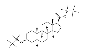 tert-butyl((1-((3R,5S,8R,9S,10S,13S,14S,17S)-3-((tert-butyldimethylsilyl)oxy)-10,13-dimethylhexadecahydro-1H-cyclopenta[a]phenanthren-17-yl)vinyl)oxy)dimethylsilane Structure