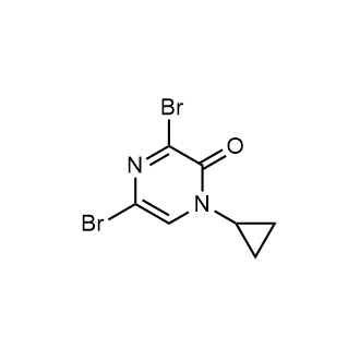 3,5-Dibromo-1-cyclopropyl-pyrazin-2-one Structure