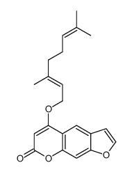 7H-Furo(3,2-g)benzopyran-7-one, 5-((3,7-dimethyl-2,6-octadienyl)oxy)-,(E)- Structure