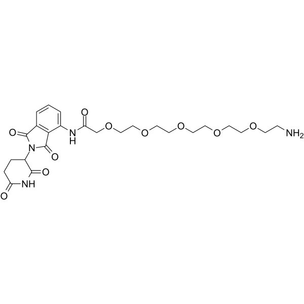 Pomalidomide-amino-PEG5-NH2结构式