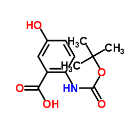 2-TERT-BUTOXYCARBONYLAMINO-5-HYDROXYBENZOIC ACID Structure