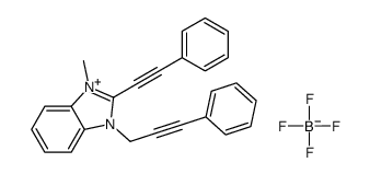 1-methyl-2-(2-phenylethynyl)-3-(3-phenylprop-2-ynyl)benzimidazol-1-ium,tetrafluoroborate结构式