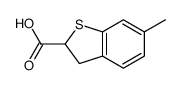 6-甲基-2,3-二氢-1-苯并噻吩-2-羧酸结构式