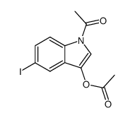 1-Acetyl-5-iodo-1H-indol-3-yl acetate结构式
