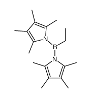 Ethylbis(2,3,4,5-tetramethyl-1H-pyrrol-1-yl)borane结构式